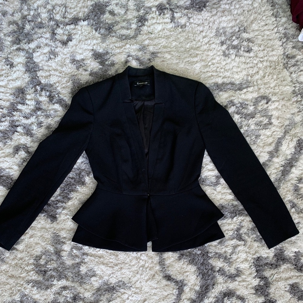 Black Bebe Peplum jacket